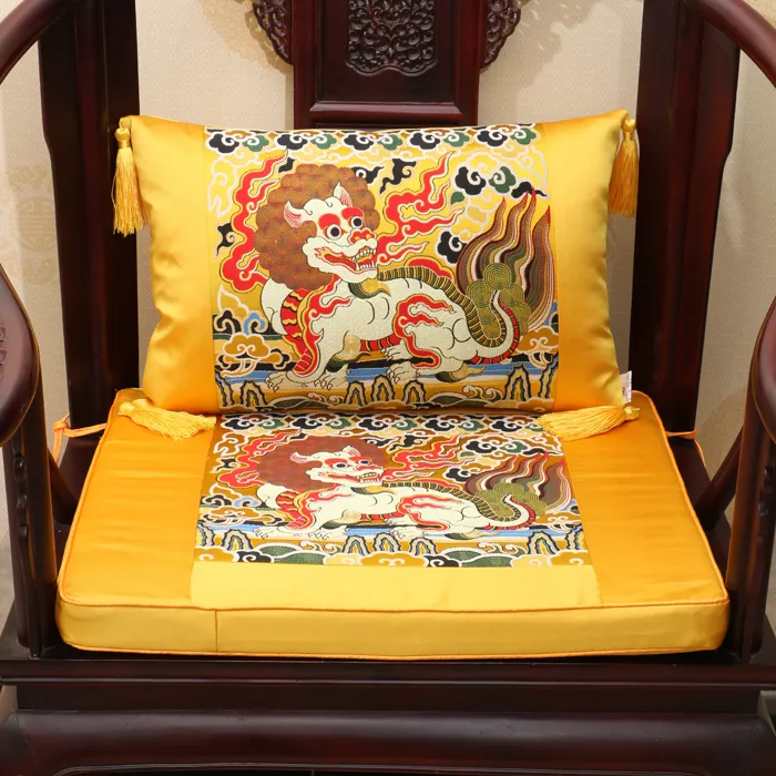 Personalizzato di lusso addensare gru cinese Kirin cuscini sedie da pranzo cuscini di seduta poltrona poltrona gomito divano tappetini antiscivolo con Zipp316u