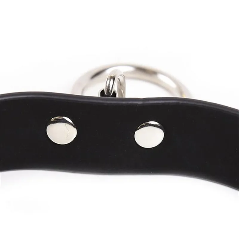 Collier en cuir gay BDSM Sexy Laisse Anneau Chaîne Esclave Bondage Jouets Érotiques Jeu de Rôle Érotique Fétiche Collier Sex Toys Pour Couples Sexo Y18102405