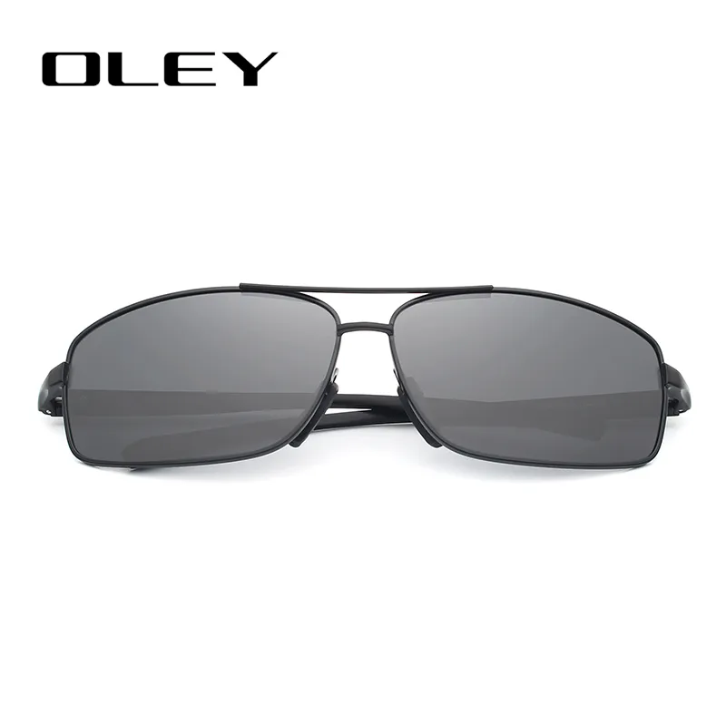 Oley Men Polariserade solglasögon Aluminium Magnesium Solglasögon Kör Glasögon Rektangel Nyanser för män Oculos Masculino Male211s