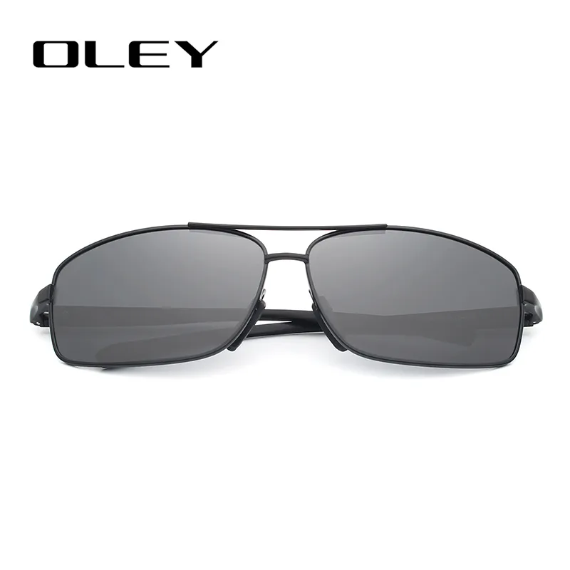 OLEY Men Polarized Sunglasses Aluminum Magnesium Sun Glasses Driving Glasses Rectangle Shades For Men Oculos masculino Male287u