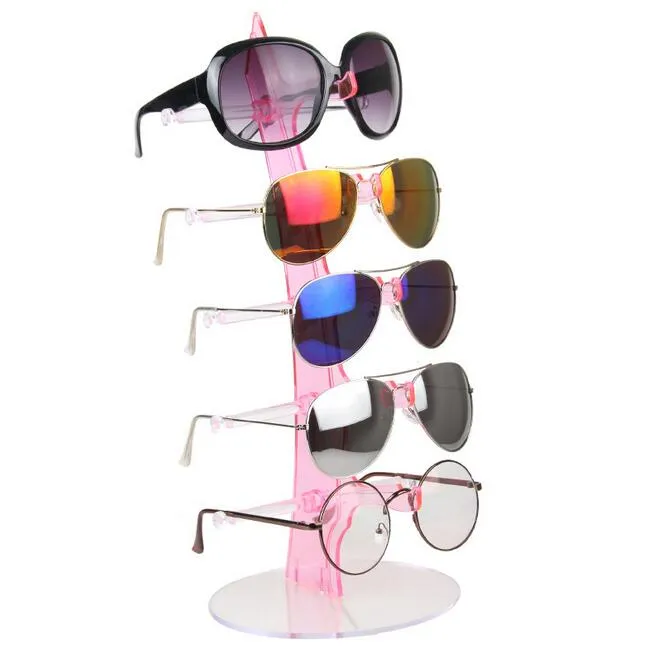 Nice 5 Layers Plastic Sunglasses Holder Glasses Display Rack Counter Stand Jewelry Show Packaging & Display Eyeglasses St196D