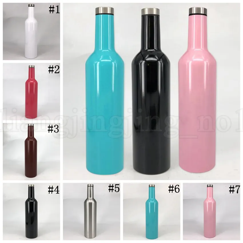750ML Vacuum Wine Bottle Stainless Steel Flask Double Wall Insulated Beer Wine Glasses Travel Water Bottle Mugs Kids Cup OOA5872