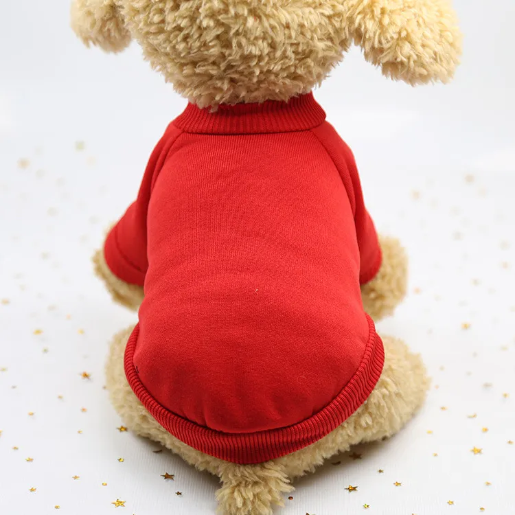 Pet Dog Trickeswear Pull Mabinement en mollet pour petit chien moyen grand chien chaud pour animaux de compagnie Vêtements de chat doux Puppy Coutumes Rose rouge BL6531571