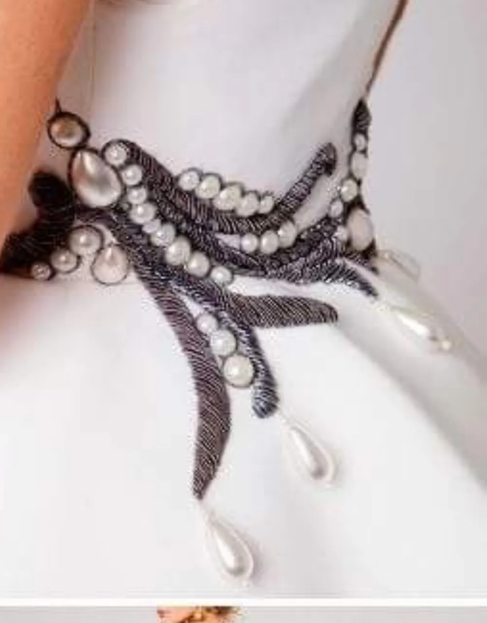 Sirène Unique Robes De Soirée Blanches Sans Bretelles Perles Pas Cher Sud-africain Satin Grande Taille Robes De Bal Robe De Soirée Formelle