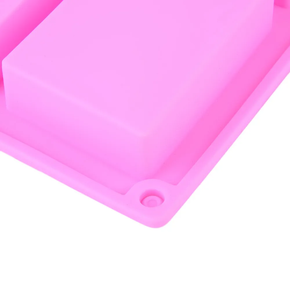 6 Cavities Handmade Rectangle Square Silicone Soap Mold Chocolate DOOKIES Mould Cake Decorating Fondant Molds 248k