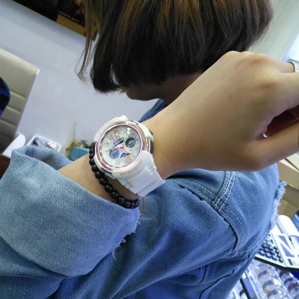 SANDA marque de luxe femmes Sport Montre dames mode LED Montre-bracelet numérique femmes Sport horloge Montre Femme reloj mujer S915314R