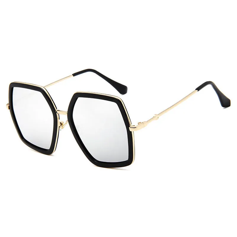 2022 Square Luxury Sunglasses 브랜드 디자이너 숙녀 대형 크리스탈 선글라스 여성 큰 프레임 거울 안경 여성 UV40185S