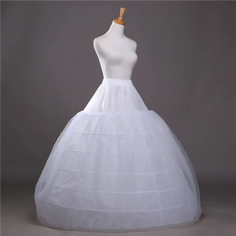 2018 SODIGNE BALL GOWN Petticoats för bröllopsklänningar Elastiska 6 Hoops One Tiers Dress Underskirt Crinoline Wedding Accessories 224Z