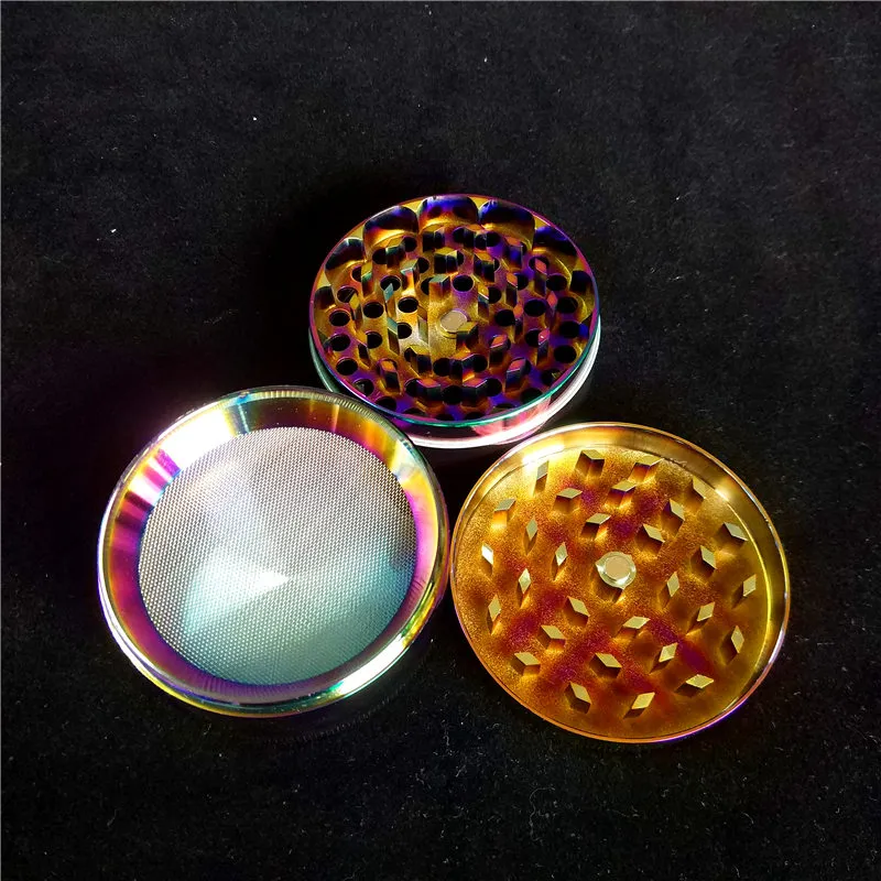 63mm Rainbow Stor örtslipare 3 lager Tobaksslipare billig Big Cali Crusher Grinder Diamond Herb Grinder för ZX4264194