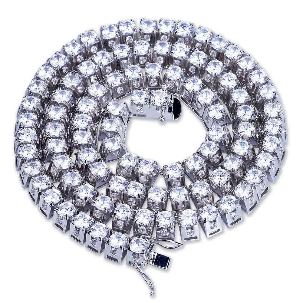 Nova moda 18k banhado a ouro 10mm cz zircão cúbico tênis corrente colar gargantilha hip hop masculino jóias bijoux presentes collier para m279k