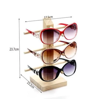 Nya solglasögon glasögon trä skärmstativ stativ hyllglasögon display show stativ hållare solglasögon ramar rack nio storlekar kan choos327u