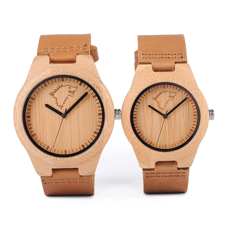BOBO BIRD pareja relojes de movimiento de cuarzo de madera hechos a mano moda mujer reloj de diseño de marca superior para hombres con batería 301s
