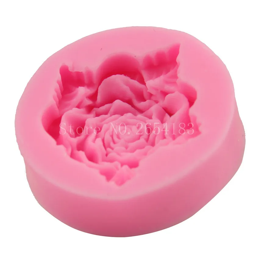 Blume Rose mit Spitze Silikon Fondant Seife 3D Kuchenform Cupcake Gelee Süßigkeiten Schokolade Dekoration Backwerkzeug Formen FQ1970246b