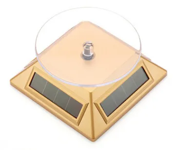 معرض المجوهرات Dispale Platform Stand Solar Auto Display Display Plate Rotary Turn Plate for Mobile MP4 Watch Jewelry V2060