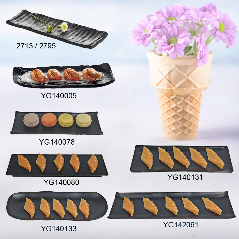 Melamina Stove Dink Augh Hough Rectangle Plate Fashion Restaurant With Melamina Dish A5 Melamina Table Sushi Plate321D