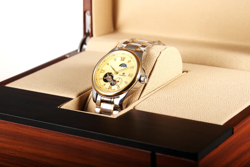 Fabryczne dostawy wysokiej klasy drewniane pudełko zegarek Wysokie połysk Wykwintny lakier