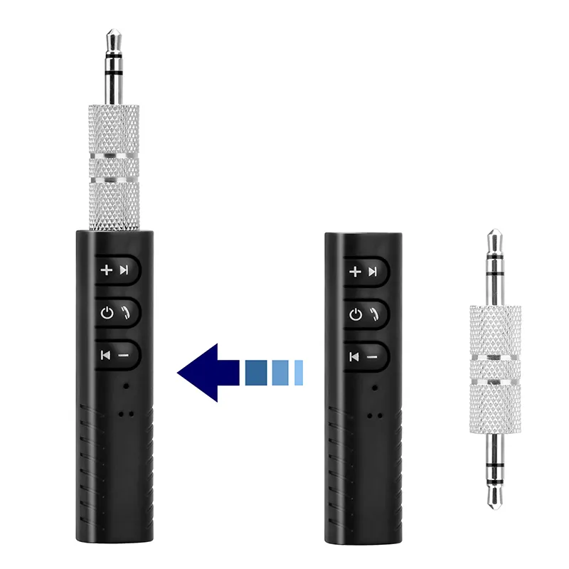 Klipsli Kablosuz AUX Bluetooth Alıcı Araba Kulaklık Hoparlör 3.5mm Bluetooth Ses Müzik Adaptörü Mic ile PP Paket 140 adet / grup