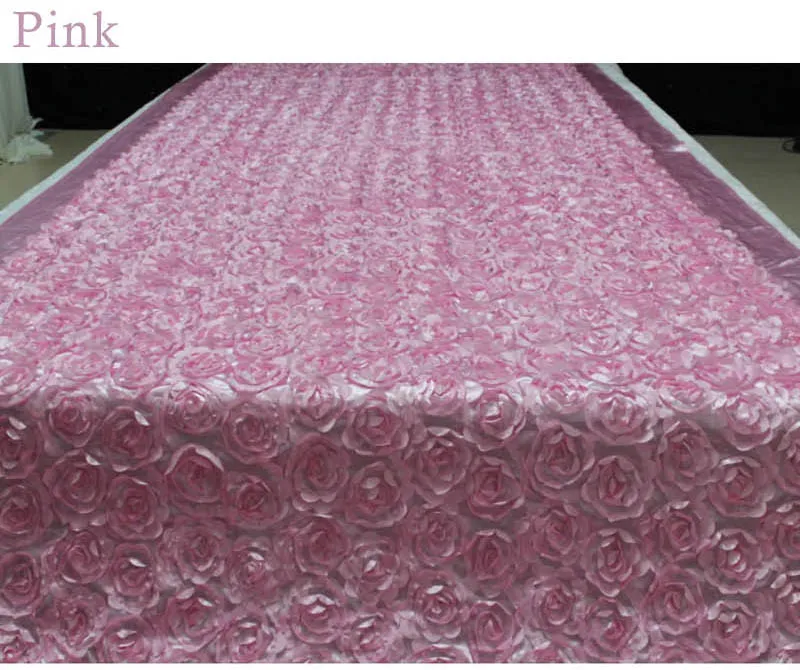 140CMX10Meter Fashion Satin 3D Rose Flower Wedding Agle Runner Wystrój małżeństwa Darki dywan Dekor Home Decor187d