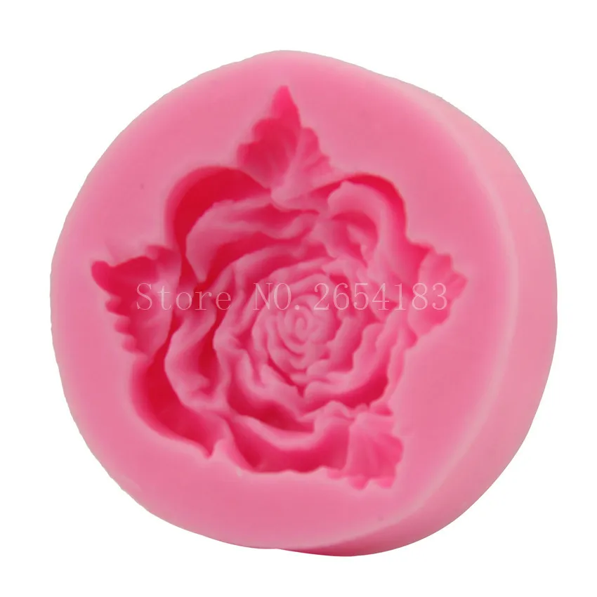 Flower Rose with Lace Silicone Fondant Soap 3D Cake Mold Cupcake Jelly Candy Chocolate Decoration Baking Tool Moulds FQ1970341M