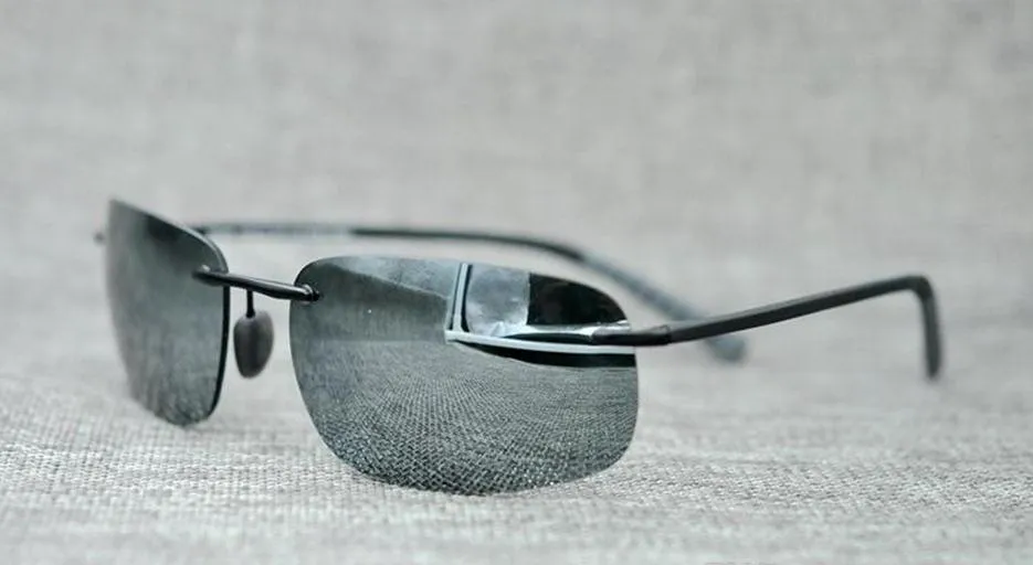 Moda MAU1 J1M Sports Okulary przeciwsłoneczne J724 Driving Car Polaryzowane soczewki bez krawędzi na zewnątrz Super lekkie okulary Buffalo Horn z case1065398