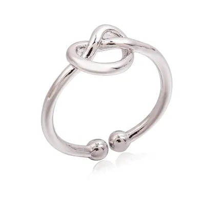 Anello con nodo infinito Anelli aperti con nodo a cuore semplice con nocche donne Accessori regalo gioielli di fidanzamento matrimonio