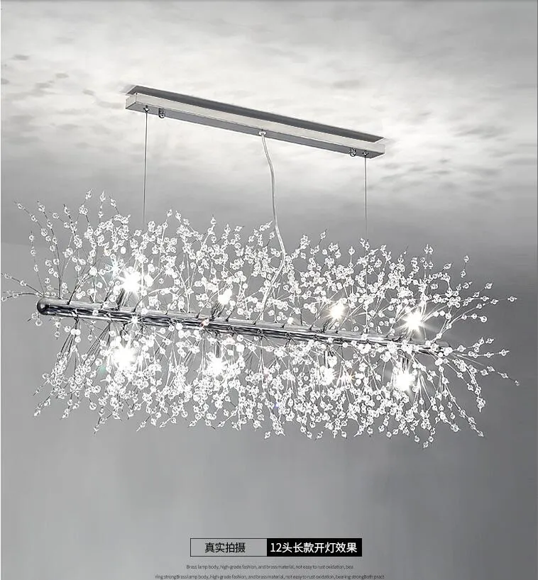 Moderna ljuskronor Lights Crystal Chandeliers Lighting Fixtures Chain Hanging Pendant Lamps For Trairs Loft Light Fixtures242S