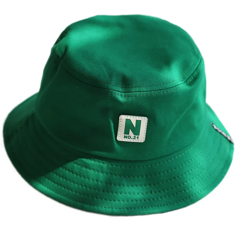 green Bucket Hat Fisherman Hats Men Women Outer Summer Street Hip Hop Dancer Cotton Panama City Hat1268U