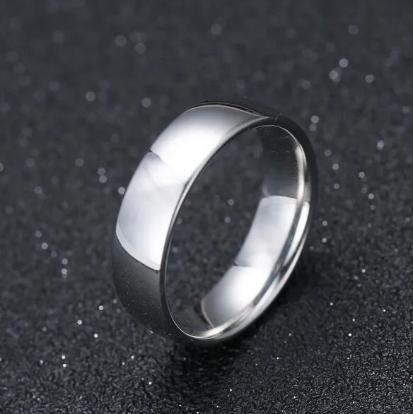 en vrac 100 pièces mélange or argent noir arc-en-ciel 6mm anneaux de mariage en acier inoxydable bague de fiançailles simple bande unisexe 287F