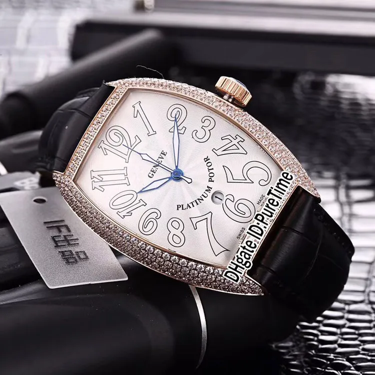 Casablanca الجديد 8880 C DT Steel Silver Diamond Nemond Dial Silver Japan Miyota 8215 Automatic Mens Watch Watch Leater Latter Watches249T