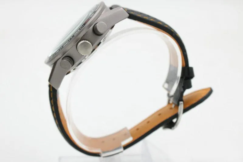 Высококачественные мужские автоматические механические часы mp4 12c, черный трехцветный циферблат из нержавеющей стали, кожаный ремешок 45 мм239e