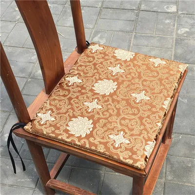 High End Happy Fancy Chinese Seat Cushion for Office Home Chair Decorative Cushions Classic Silk Brocade Round-backed Armchair Cus210u