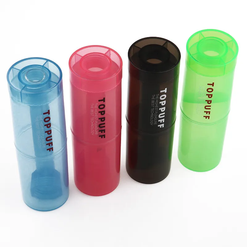 wholesale colorful Brand quality Toppuff water Pipe Hookah Plastic Travel tobacco bongs pip High Quality Smoking tobacco water pipe