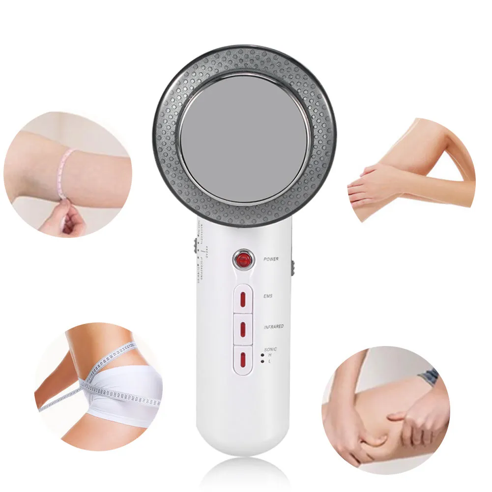 Ultrasonic 3 em 1 Ultrassonogle Cavitação Cuidados Massager Massager Machine EMS Body Emagrecimento Perda de Peso Lipo