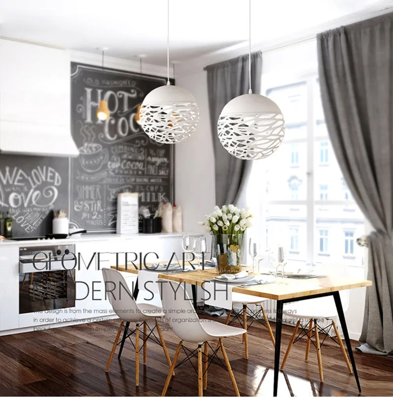 Nowoczesna lampa wisząca metalowa lampa wisiorka z lampy z uchwytem E27 wycięty styl nowy styl do salonu 212T