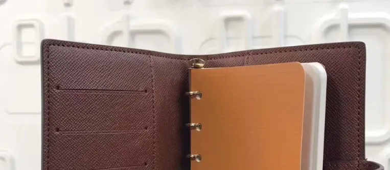 Titolare della carta d'identità Gift Record Book Record Book with Box brand Brawn Genuine Leather Passport Case Short Notebooks 263Z
