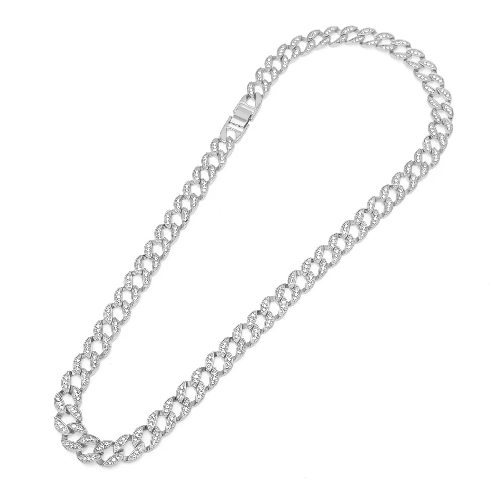Hip Hop Bling Iced Out Gesimuleerde Diamant 15mm 18-30 inches Cubaanse Ketting Goud Zilver Jewelry323M