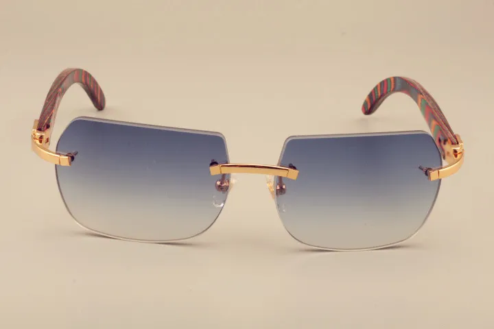 Direct s de nouvelles lunettes de soleil de jambes en bois de couleur de luxe 8100906 lunettes de soleil en bois naturel de mode personnalisées size56-18-135mm 269V