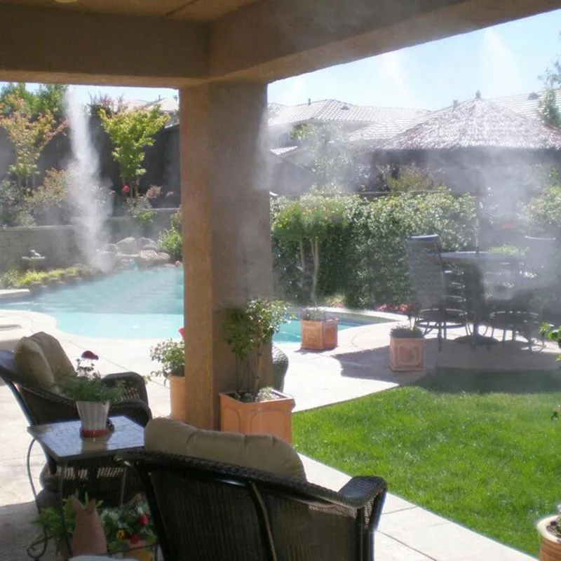 10m 10 st sprinkler utomhus trädgård diming kylsystem dimma munstycke sprinkler vattensatser system2373