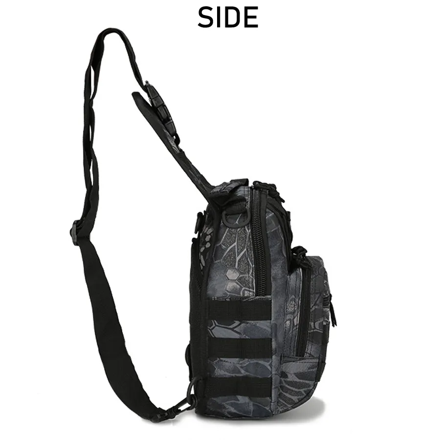 Тактическая сумка через плечо Molle, черный милитари, водонепроницаемый рюкзак, мужской армейский маленький слинг, кемпинг, охота, камуфляж, спортивная сумка на открытом воздухе 238d