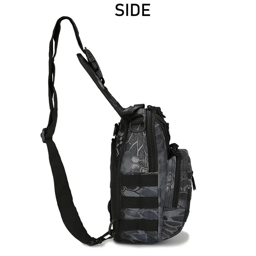 Saco tático de ombro molle preto militari à prova dwaterproof água mochila dos homens do exército pequeno estilingue acampamento caça camuflagem esporte ao ar livre bag229k