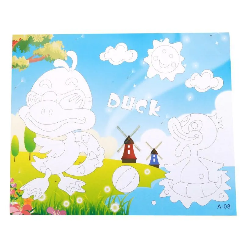 Kids Toys DIY EVA Foam Cartoon Animal Pattern Sticker Personal Handwork Puzzle Paper Board Developing Toys Educational Toys3118804