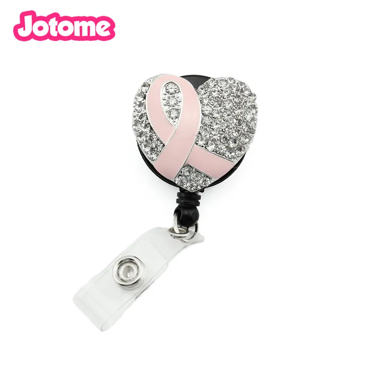 10st Mix Style Medical Yoyo Infällbart Badge Pull -rull Rulle sjuksköterska bröstcancer medvetenhet rosa band -id arbetshållare250o