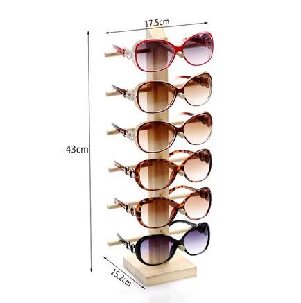 Nowe okulary słoneczne okulary drewniane stojaki na półki okulary pokazowe pokazy stojak na okulary przeciwsłoneczne Ramki stojak dziewięć rozmiarów może choos209W