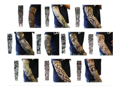 Ärmel Männer und Frauen Nylon Temporäre Tatto Armstrümpfe Oversleeves Fake Tattoo Sleeves243g