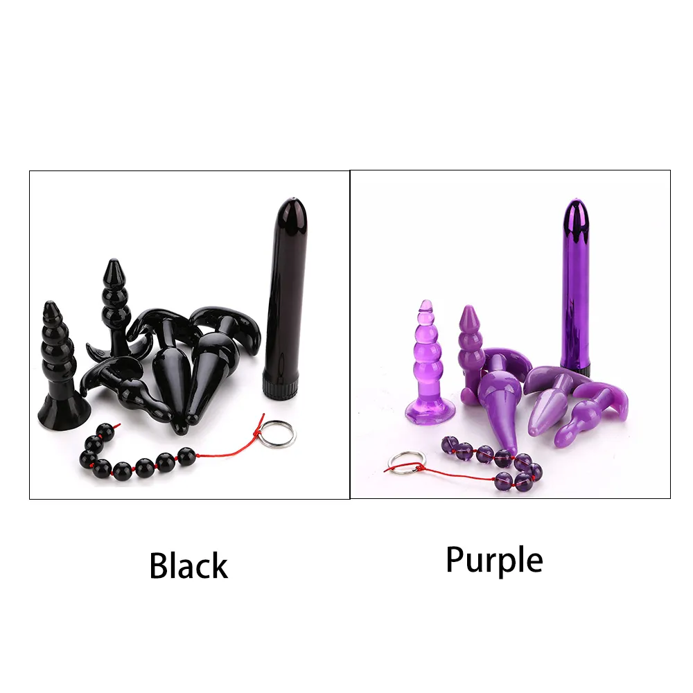 Kit plug anale con giocattoli sesso adulti vibratori plug multifunzionali di testa bdsm games set di strumenti di massaggio anale donne uomini Y17851812