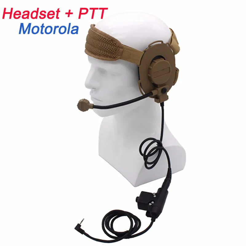 Outdoor Tacitcal Gear Paintball Shooting Headphone Tactical Earphone Airsoft Combat II Z Tactical Headset with PTT