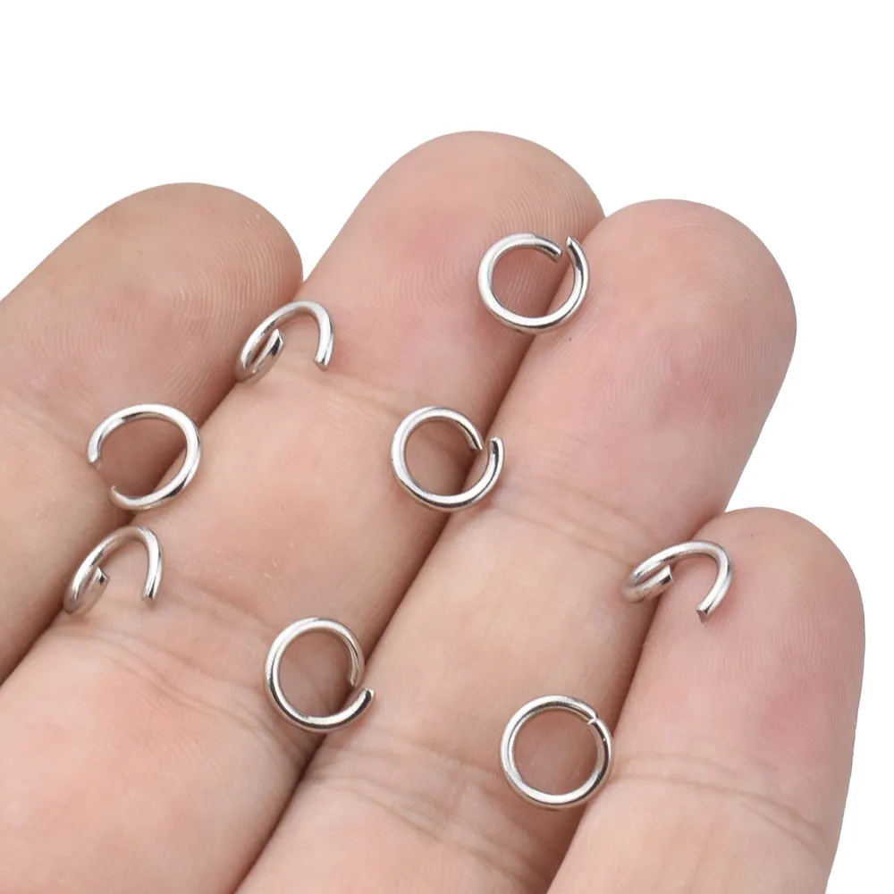 partia złota srebrna stal nierdzewna Otwarte skok Pierścienie 4 5 6 8 mm Pierścienie podzielone złącza do DIY wyniki ewelry Making284R