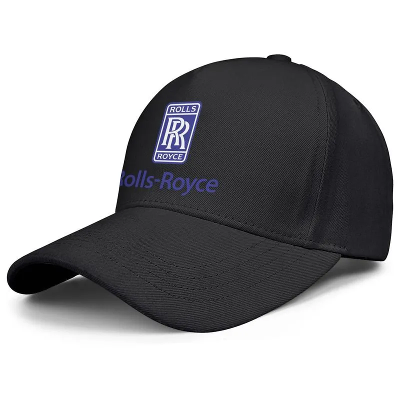 Rolls Royce Oeiginal Logo Niebieskie białe męskie i regulacyjne damskie czapkę ciężarówki