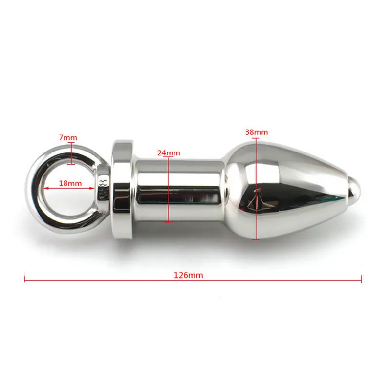 Meselo Silver Ring Tail Meselo Metal Anal Shower Enema Nozzle Head Enema Anal Cleaning Anal Plug Sex Toys Stainless Steel Butt MX18917588