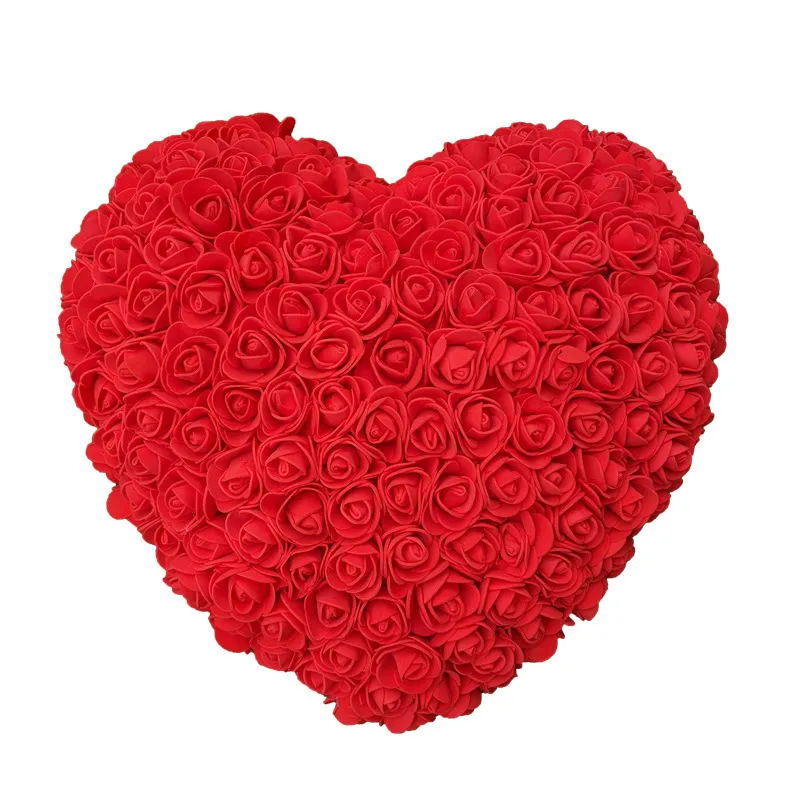 결혼식 결혼에 대 한 30cm 심장 모양 신선한 보존 장미 꽃 인공 꽃 홈 파티 장식 발렌타인 선물 T200509